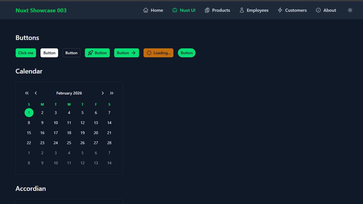 Nuxt Showcase - Desktop Preview