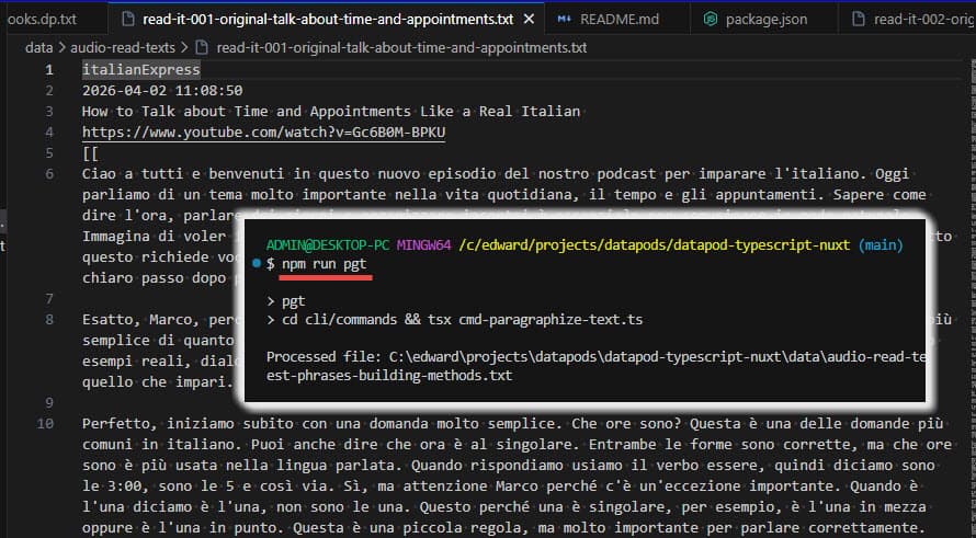 Created paragraphize-test script