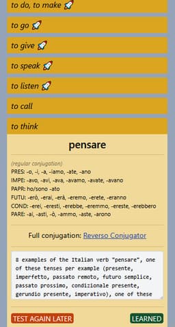 Interactive Italian Notes