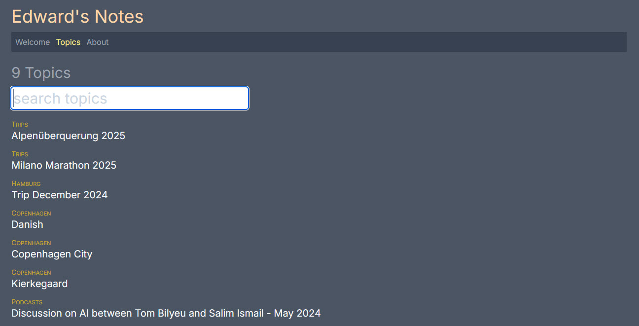 Edward's Notes - Desktop