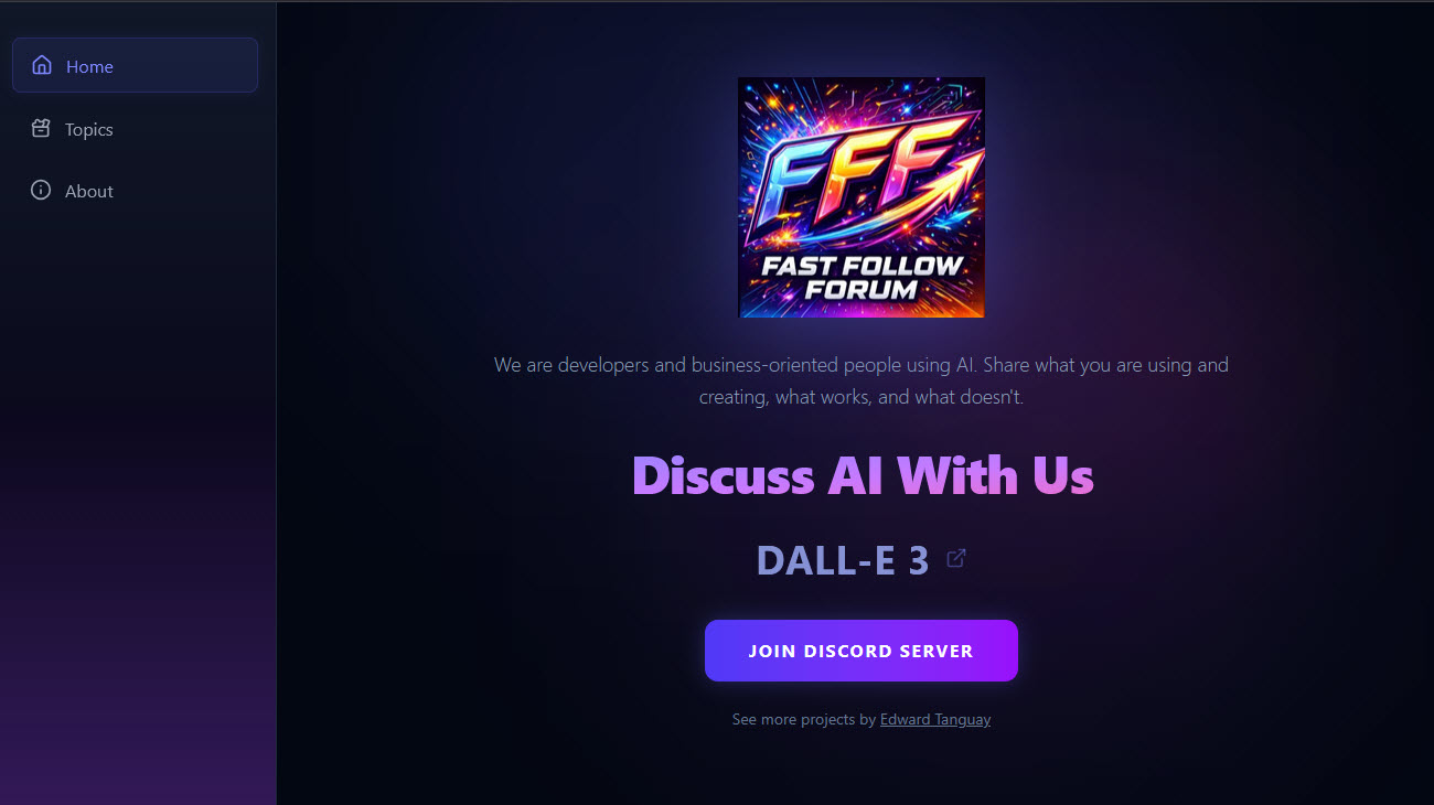 Fast Follow Forum - Desktop